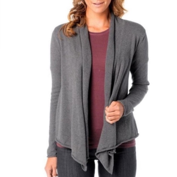 Prana Sweaters - Prana Organic Cotton Waterfall Cardigan Outdoors Hiking Camping